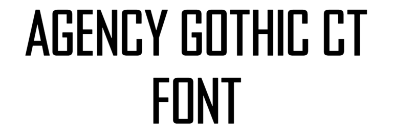 Agency Gothic Font free Download