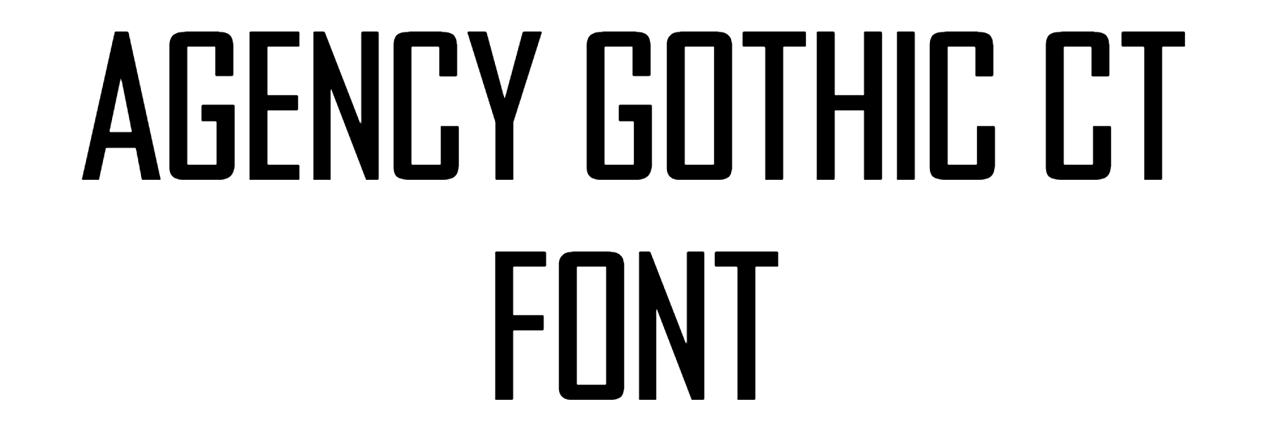 Agency Gothic Font free Download