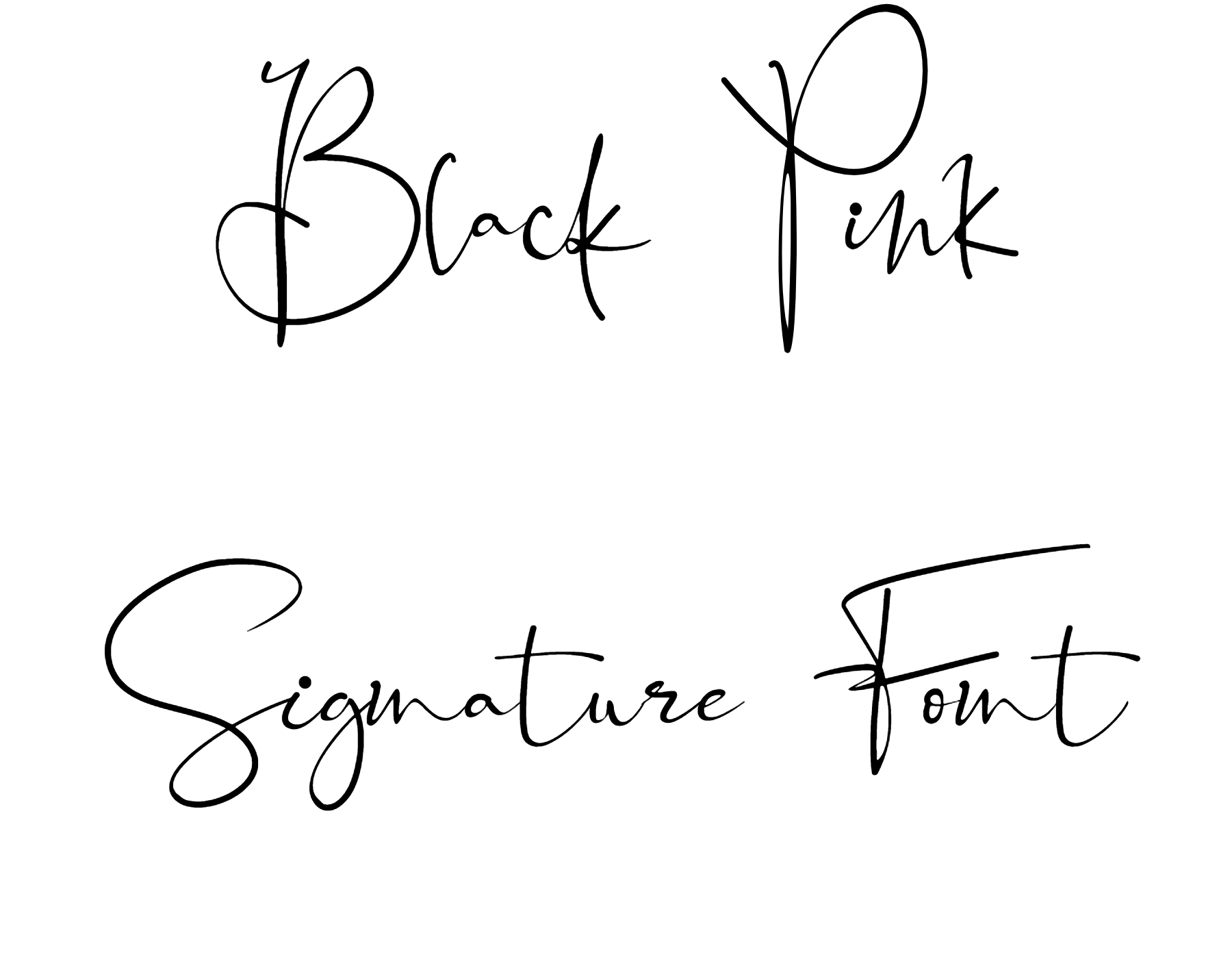 Black Pink Signature Font Download