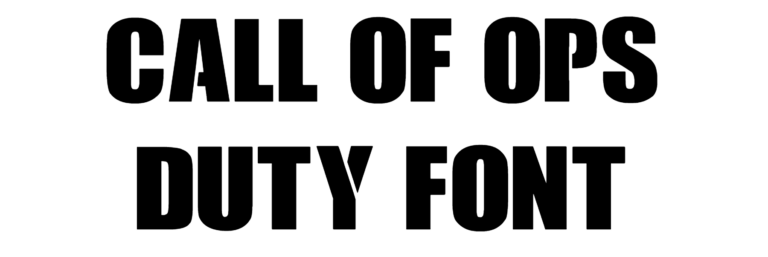 Call of Ops Duty Font Download