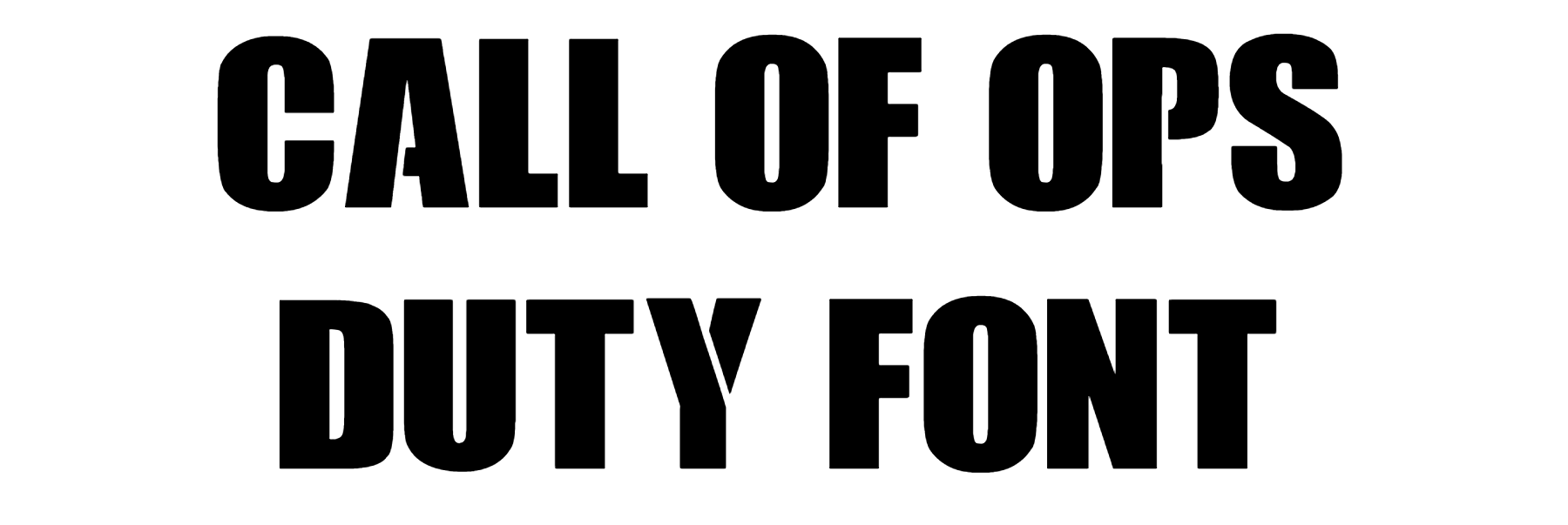 Call of Ops Duty Font Download