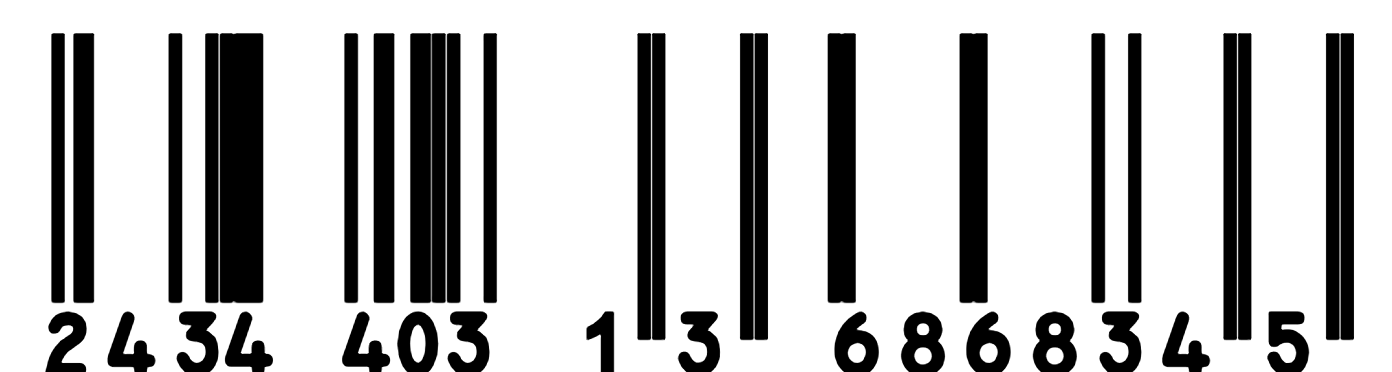Code EAN13 Font free Download, QR Code font, ean 13 font