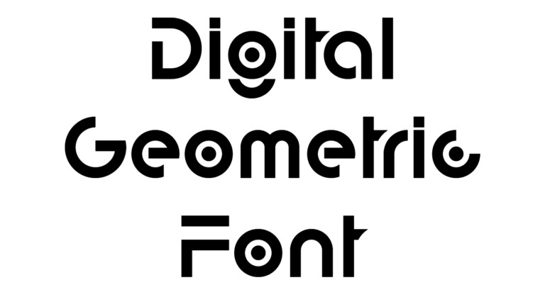 Digital Geometric Font Download