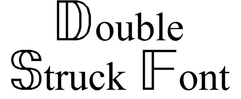 Double Struck Font Download