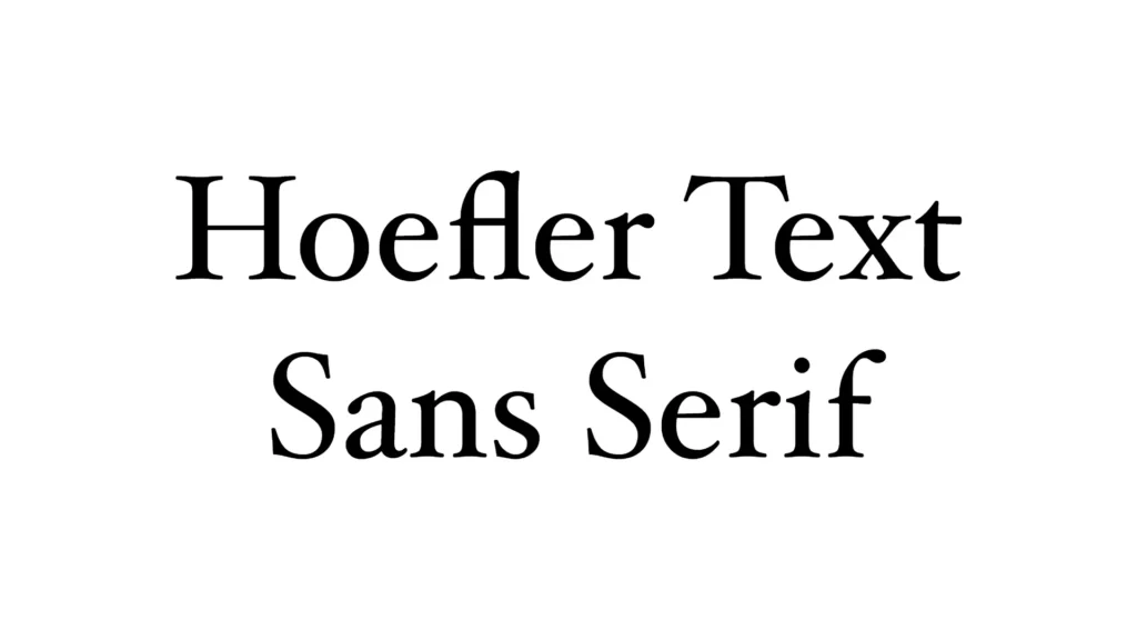 Hoefler Text