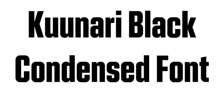 Kuunari Black Condensed Font Download