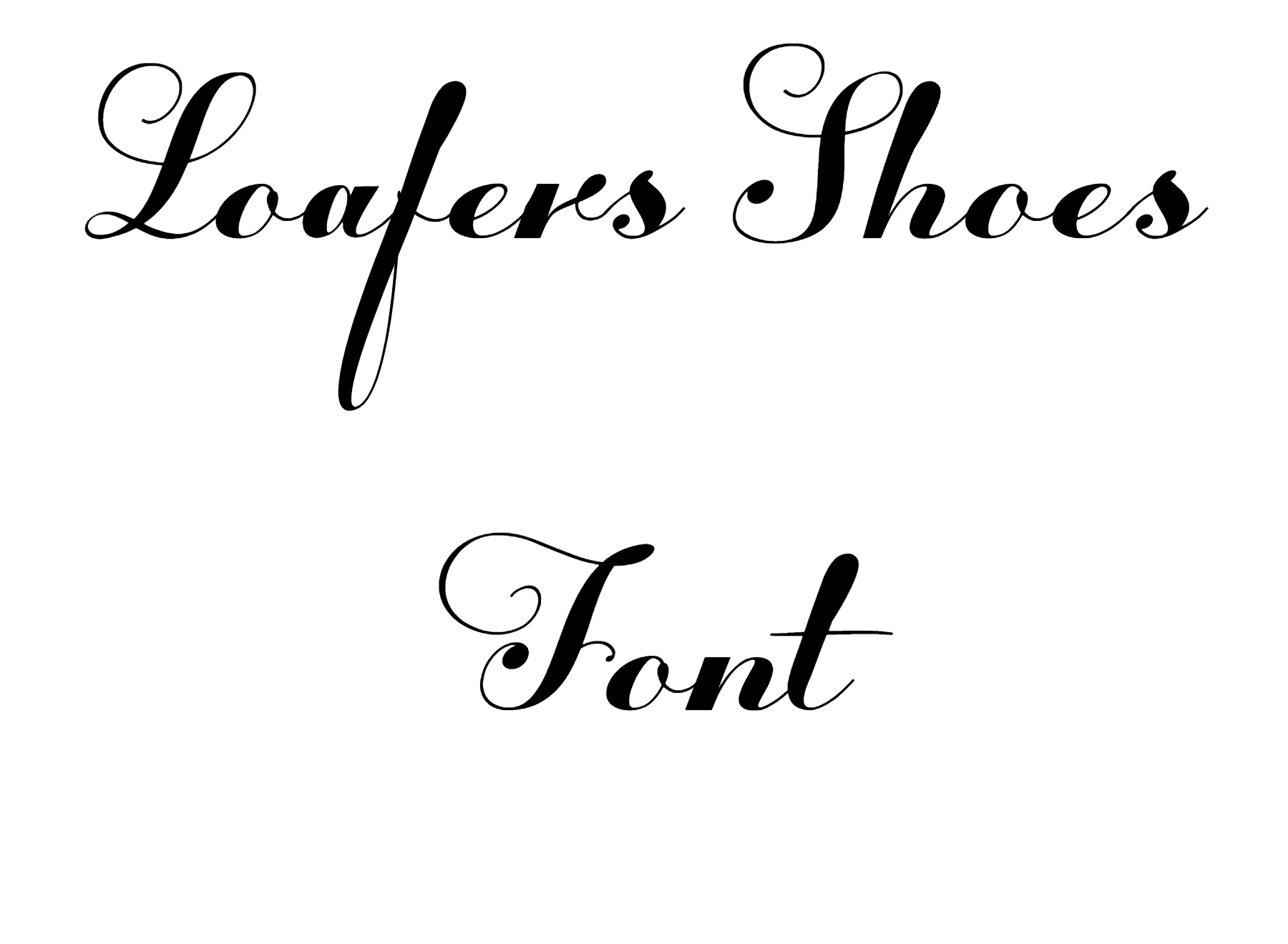 Loafers Shoes Font Download, #logo