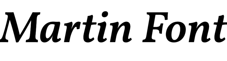 Martin Font Download