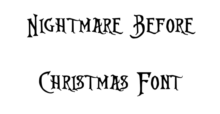 Nightmare Before Christmas Font Download