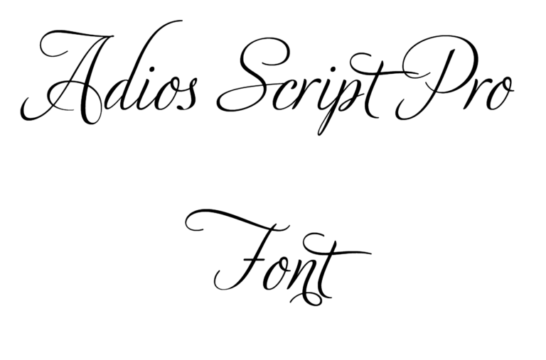 Adios Script Pro Font Download