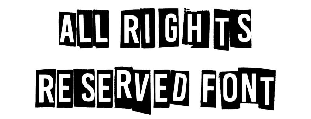 All Rights Reserved Font | DafontStyle