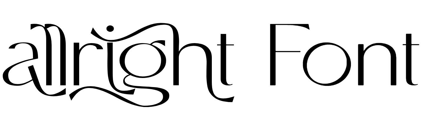 Allright Font Download, #Allright normal