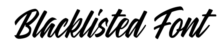 Blacklisted Font Download