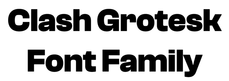 Clash Grotesk Font Download