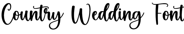 Country Wedding Font Download