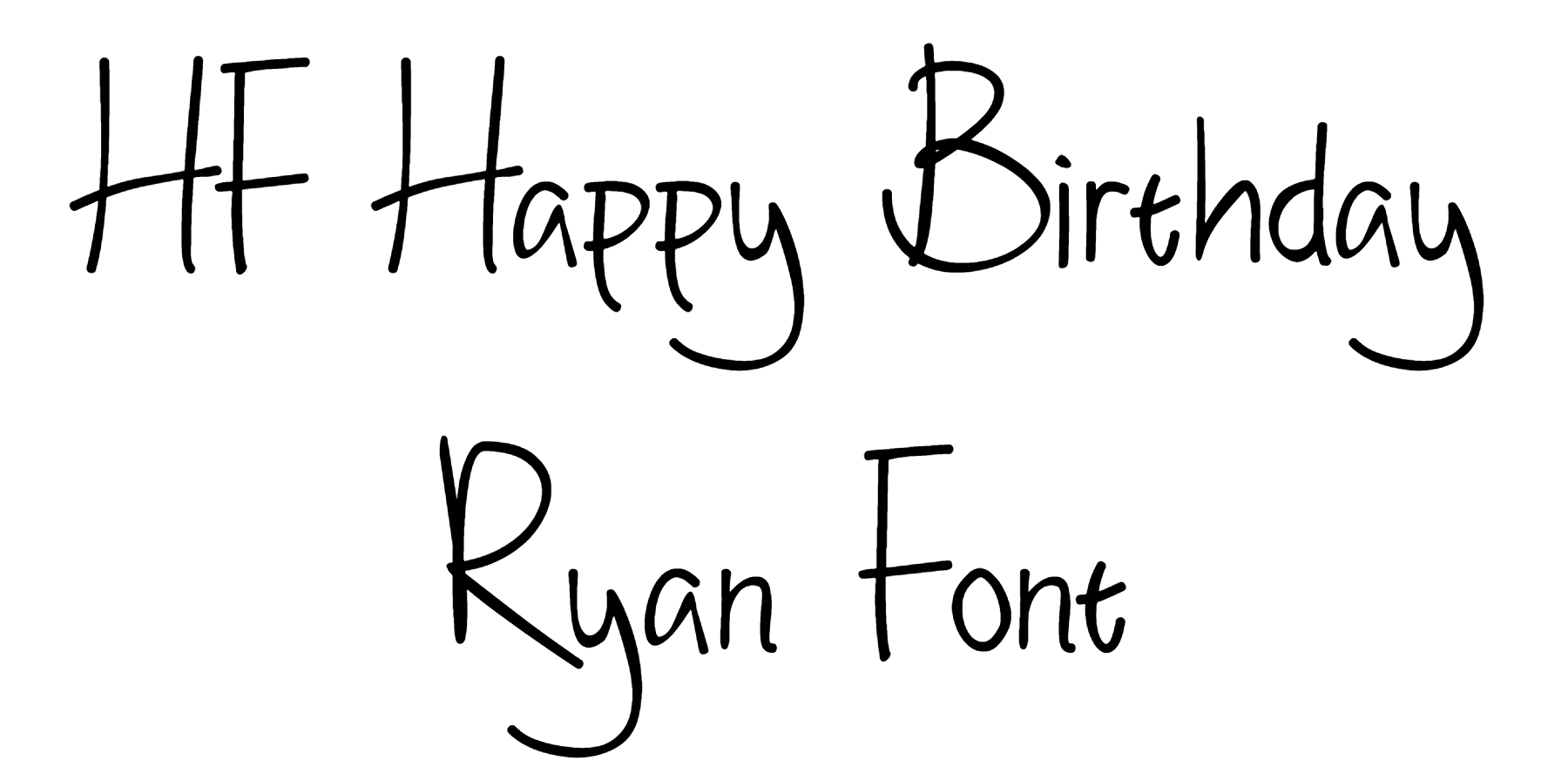 HF Happy Birthday Ryan Font free Download