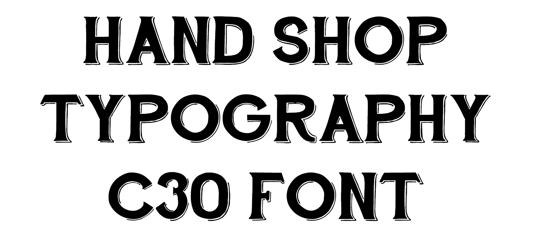 Hand Shop Typography C30 Font Download