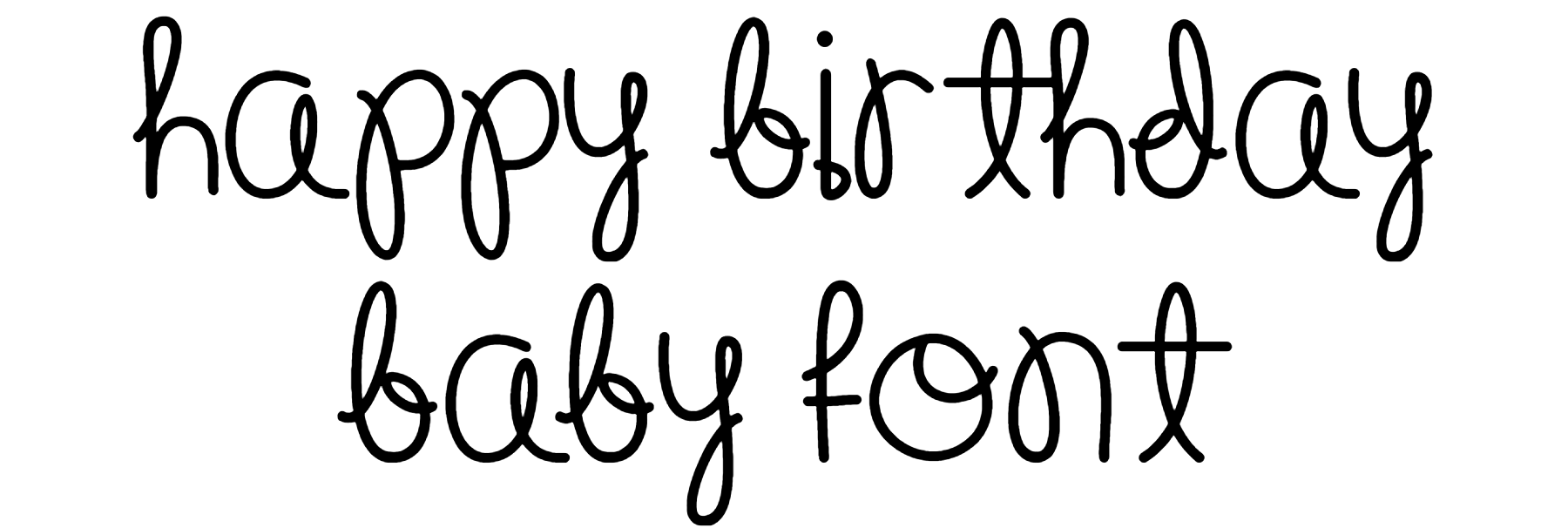 Happy Birthday Baby Font free Download
