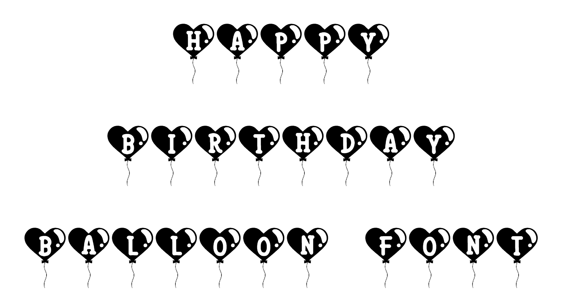 Happy Birthday Balloon Font free Download
