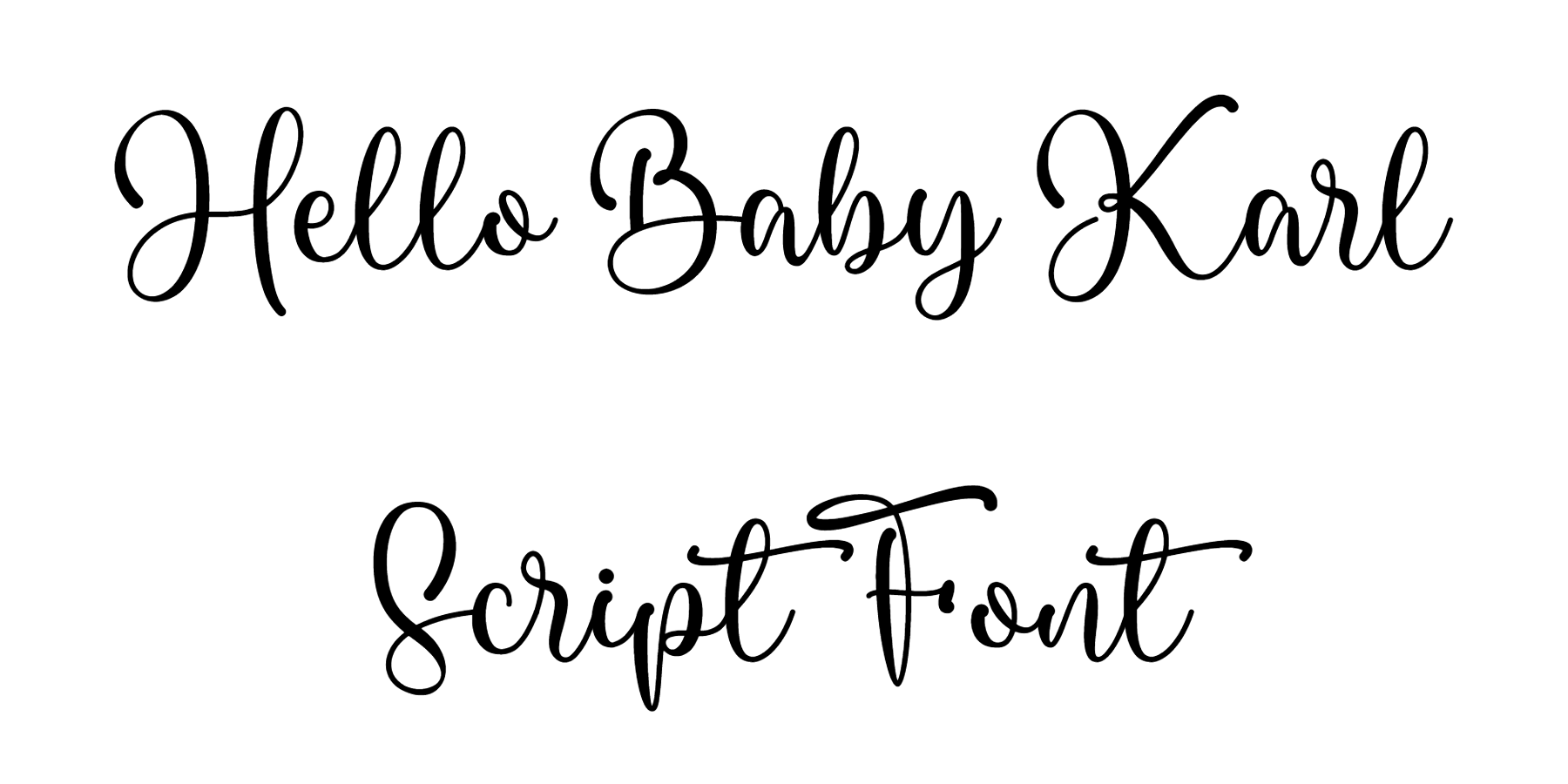 Hello Baby Karl Script Font Download, #baby script