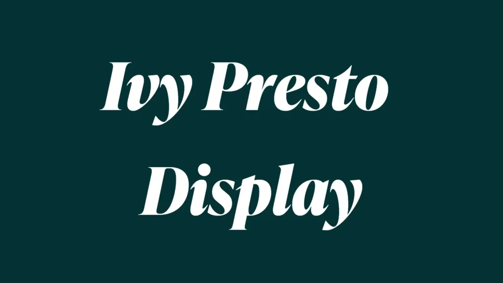 Ivy Presto Display