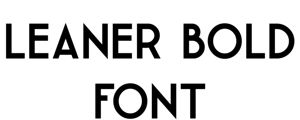 Leaner Bold Font | DafontStyle