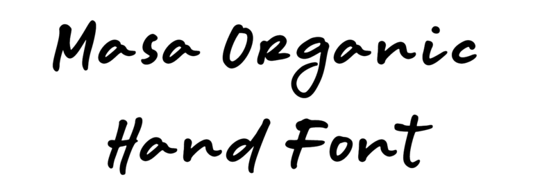 Masa Organic Hand Font Download