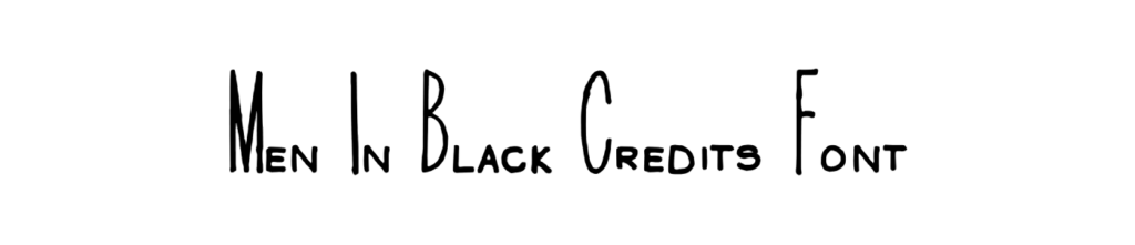 Men In Black Credits Font | DafontStyle