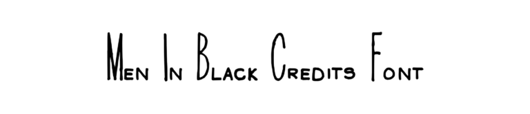 Men In Black Credits Font Download
