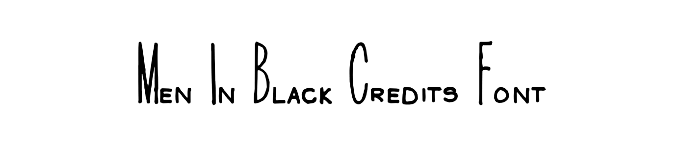 Men In Black Credits Font Download
