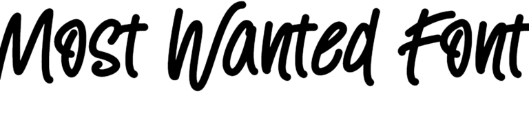 Most Wanted Font Download