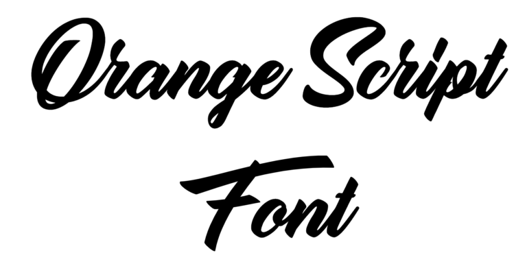Orange Script Font Download