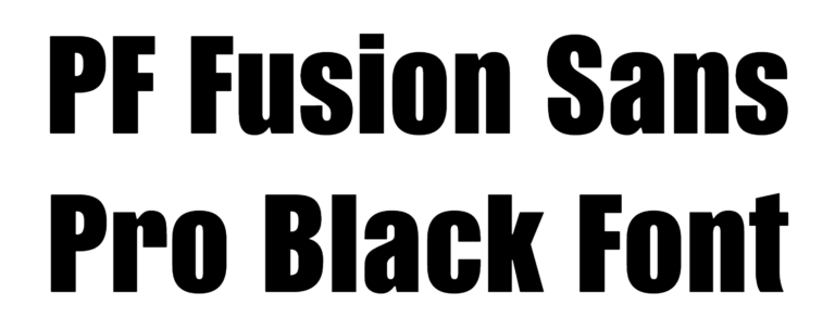 PF Fusion Sans Pro Black Font Download