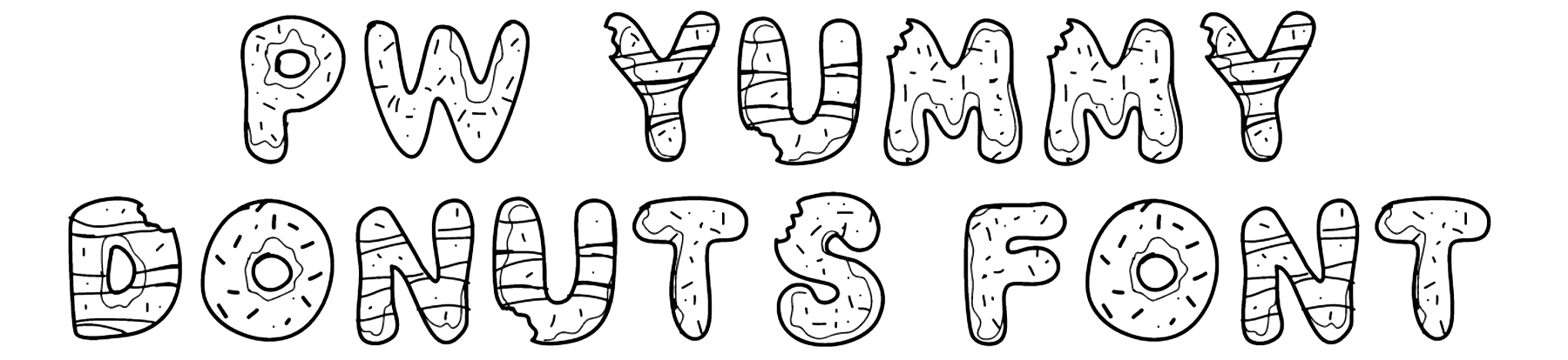 PW Yummy Donuts Font Download