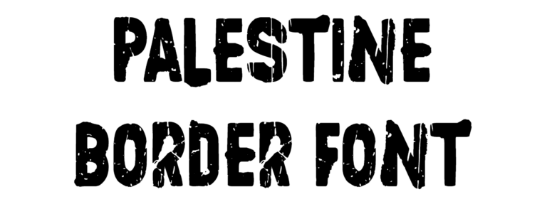 Palestine Border Font Download