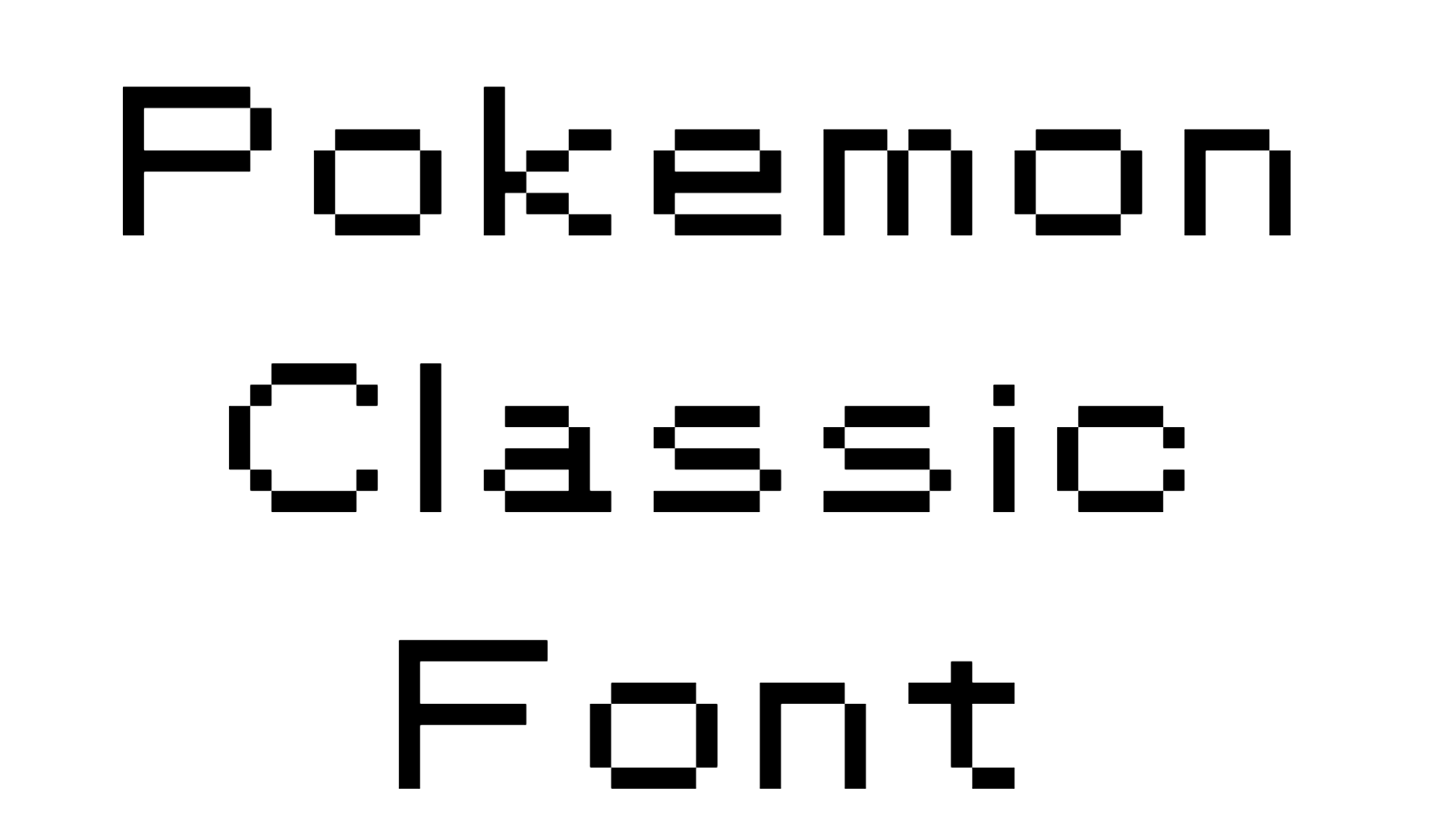 Pokemon Classic Font Download