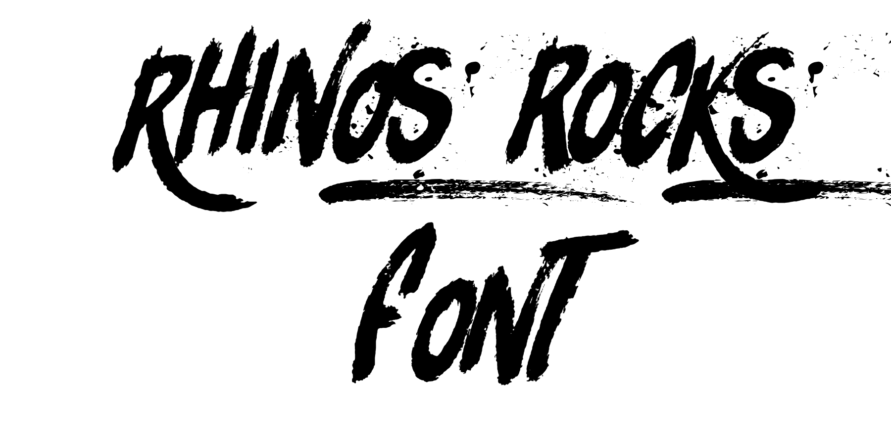 Rhinos rocks Font Download