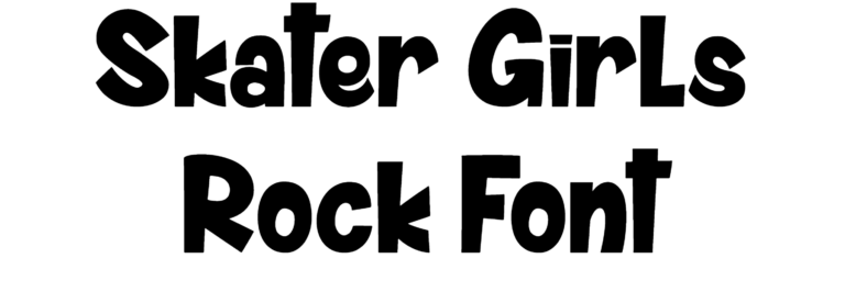 Skater Girls Rock Font Download