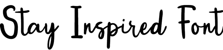 Stay Inspired Font Download