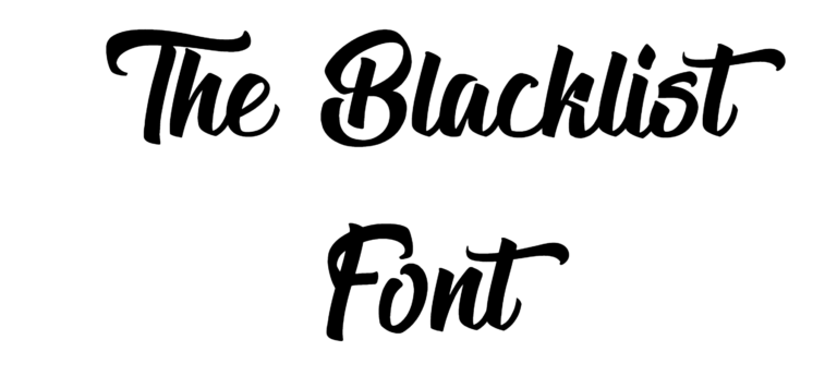 The Blacklist Font Download