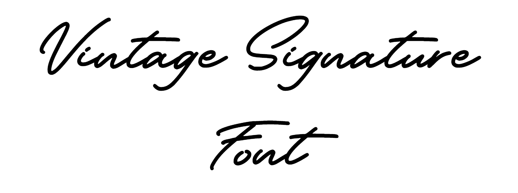 Vintage Signature Font Download