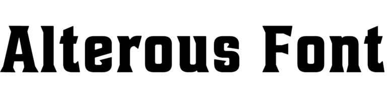 Alterous Font Download, Alterous Display
