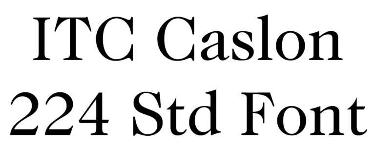 ITC Caslon 224 Std Font Download