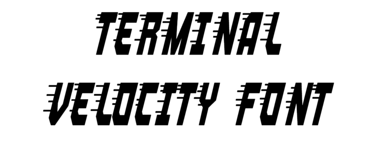 Terminal Velocity Font Download