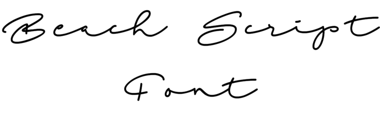 Beach Script Font Download