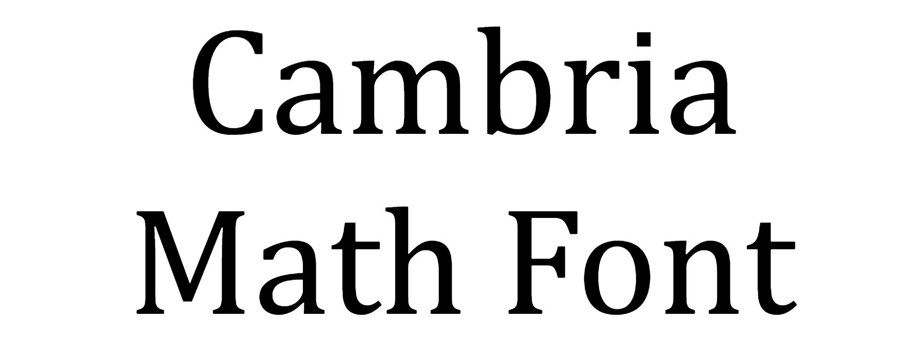 Cambria Math Font free Download