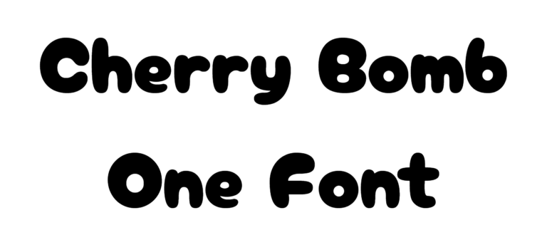 Cherry Bomb One Font Download