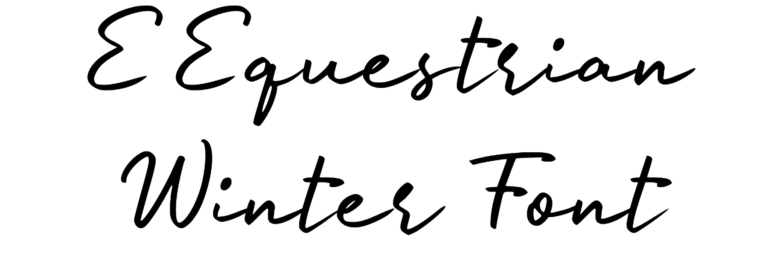 E Equestrian Winter Font Download