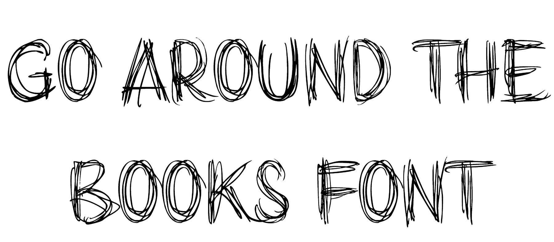 Go around the books Font Download
