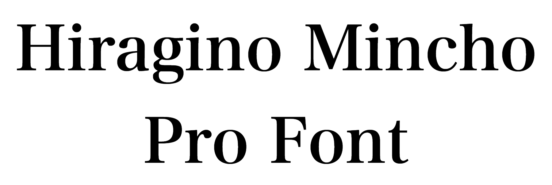 Hiragino Mincho Pro Font Download